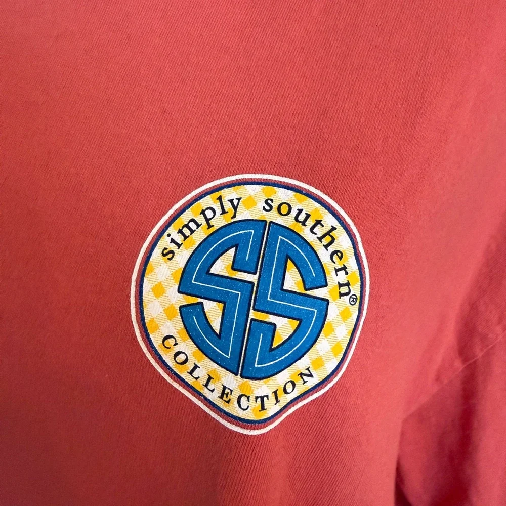 Simply Southern Rose Coral Firefly Short Sleeve Tee - Picture 5 of 12